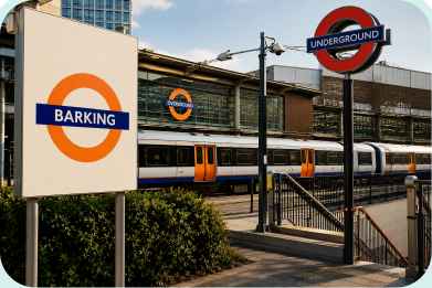 Barking tube and overground station